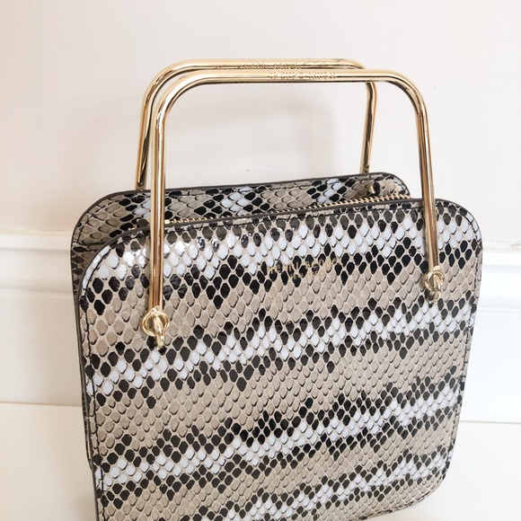 [Henri Bendel] Metal Handle Crossbody - Snakeskin - Picture 2 of 4
